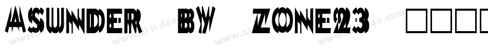 Asunder by ZONE23字体转换